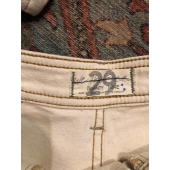 Free People Firecracker Flare Jeans Ivory 29 NEW - Picture 5 of 5